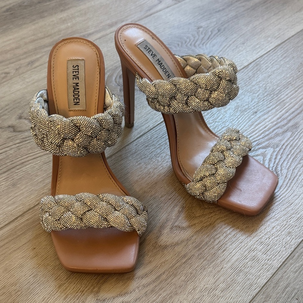 Steve Madden Braided Beige Heels